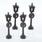 Kurt Adler Lighted Christmas Village Display Street Lampposts - Set of 4